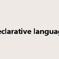 declarative language是什么意思