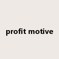 profit motive是什么意思