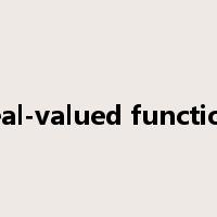 real-valued function是什么意思