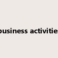 business activities是什么意思