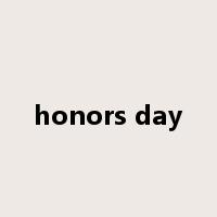 honors day是什么意思