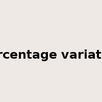 percentage variation是什么意思