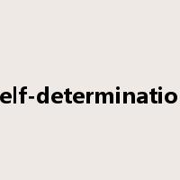 self-determination是什么意思