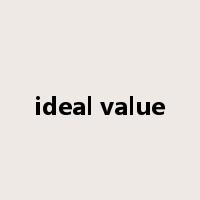 ideal value是什么意思