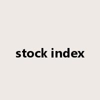 stock index是什么意思