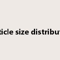 particle size distribution是什么意思