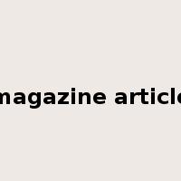 magazine article是什么意思