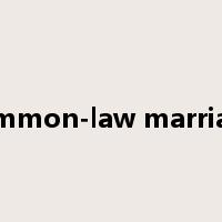 common-law marriage是什么意思