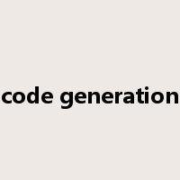 code generation是什么意思