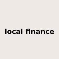 local finance是什么意思