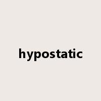 hypostatic是什么意思