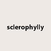 sclerophylly是什么意思