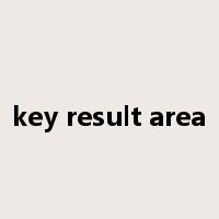 key result area是什么意思