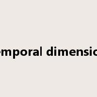 temporal dimension是什么意思