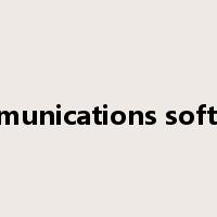 communications software是什么意思