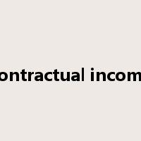 contractual income是什么意思