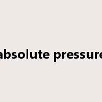 absolute pressure是什么意思
