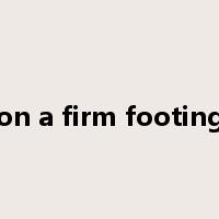 on a firm footing是什么意思