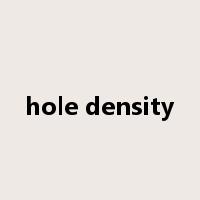 hole density是什么意思