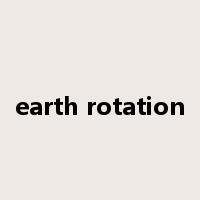 earth rotation是什么意思