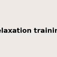 relaxation training是什么意思