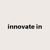 innovate in是什么意思
