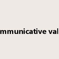 communicative value是什么意思