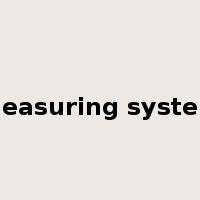 measuring system是什么意思
