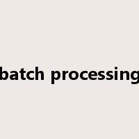batch processing是什么意思