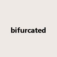 bifurcated是什么意思