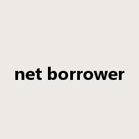 net borrower是什么意思