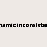 dynamic inconsistency是什么意思