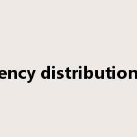 frequency distribution table是什么意思