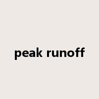 peak runoff是什么意思