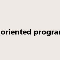 object oriented programming是什么意思
