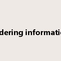 ordering information是什么意思