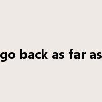 go back as far as是什么意思