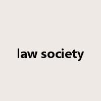 law society是什么意思