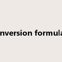 inversion formula是什么意思