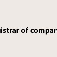 registrar of companies是什么意思