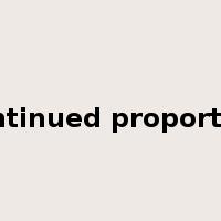 continued proportion是什么意思