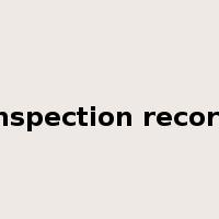 inspection record是什么意思