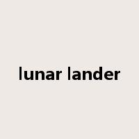 lunar lander是什么意思
