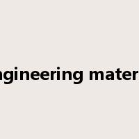 engineering material是什么意思