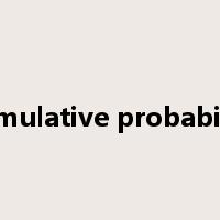 Cumulative probability是什么意思