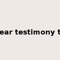 bear testimony to是什么意思