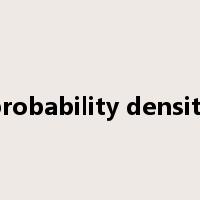 probability density是什么意思