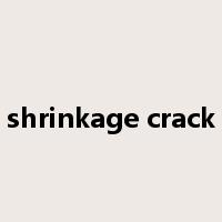shrinkage crack是什么意思