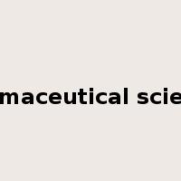 pharmaceutical sciences是什么意思