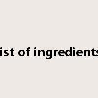 list of ingredients是什么意思